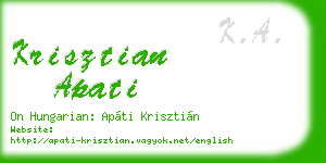 krisztian apati business card