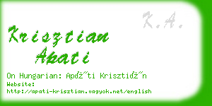 krisztian apati business card